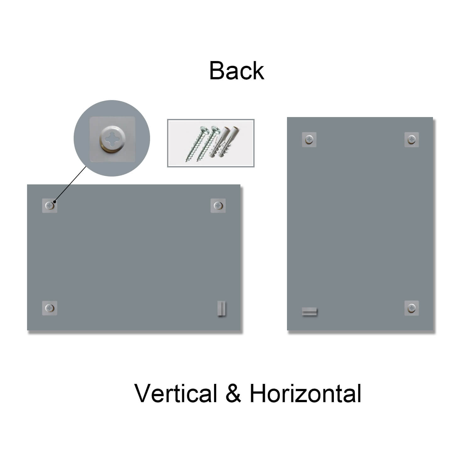 Plain Frameless Wall Mirror Large Full Length with Wall Hanging Fixings